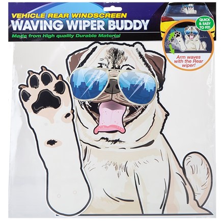 WINDSCREEN WAVING WIPER BUDDY - PUG