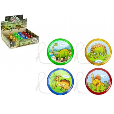 LIGHT UP DINOSAUR YOYO - 4 ASST
