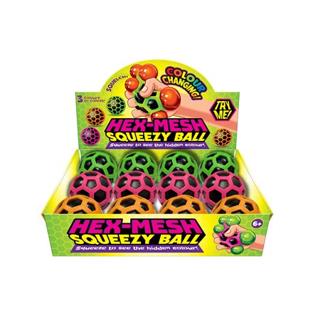 SQUISHY HEX BALL 80MM -