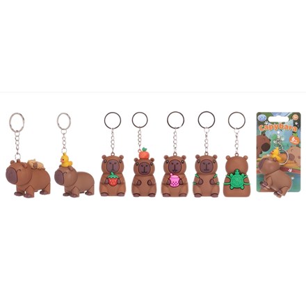 3D CAPYBARA KEYRING WITH CHAIN