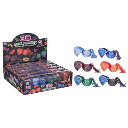 3D PLA PRINTED 11CM DRAGON IN 6.5CM EGG