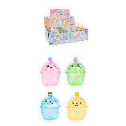 SQUEEZY BUBBLE TEA W/SUGAR & SPARKLE 8CM