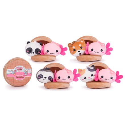 KAWAII KUTIES SUPRISE DUMPLING WITH 2 BAG CLIPS  INSIDE 14CM