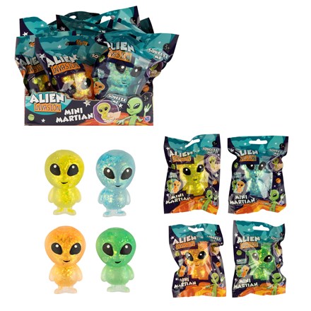 HTI - SQUISHY ALIEN INVASION MINI MARTIAN