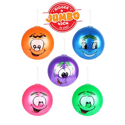 JUMBO SMELLY SMILEY BALL WITH KEYRING 45CM