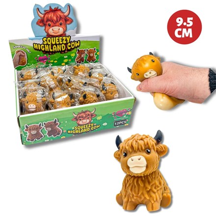 HIGHLAND COW SQUEEZY 8CM