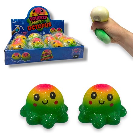 SQUEEZY SQUISHY RAINBOW OCTOPUS