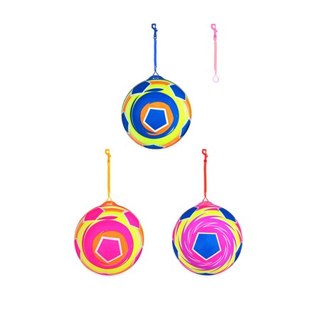 COLOUR FOOTBALL PVC WITH HOOK AND KEYRING 80G 25CM