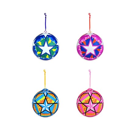 COLOUR STAR PVC BALL WITH HOOK AND KEYRING 80G 25CM