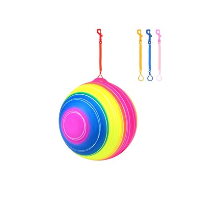 NEON RING PVC BALL WITH HOOK AND KEYRING