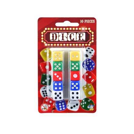 DICE 10 PIECE SET 1.4CM