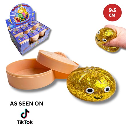 SQUISHY SQUEEZY GLITTER DUMPLING 9.5CM
