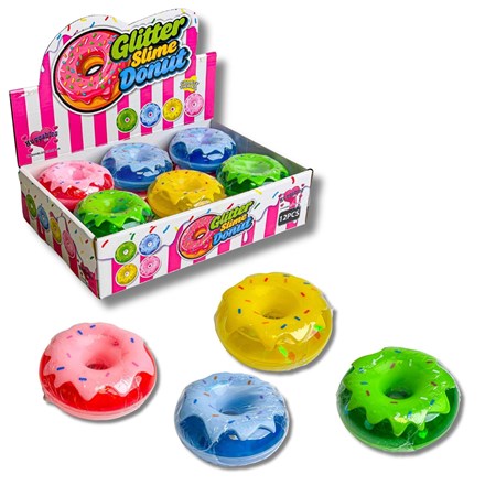 GLITTER SLIME DONUT 9CM