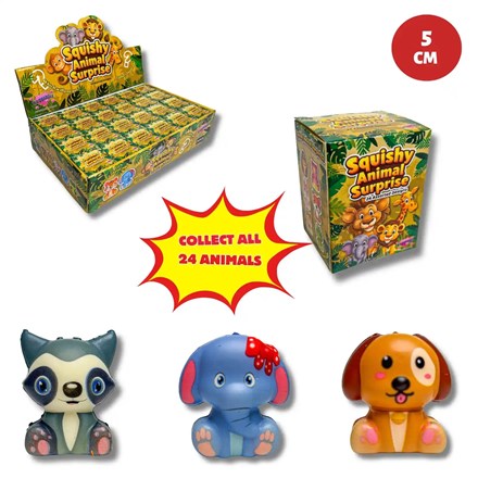 SQUISHY SQUEEZY ANIMALS BLIND BOX 5CM