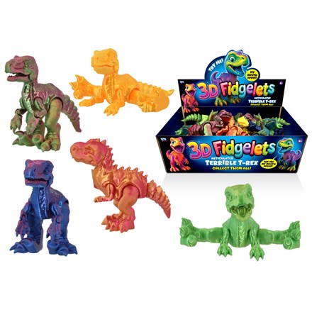 3D FIDGELETS T-REX DINOSAUR IN DISPLAY BOX