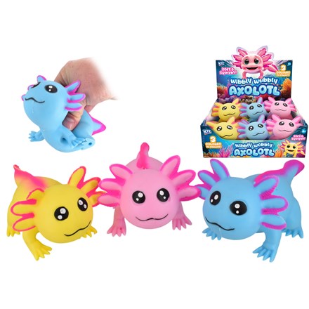 SOFT SQUISHY AXOLOTL 16CM - 3 ASST IN DISPLAY BOX