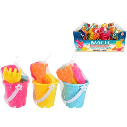 9CM BUCKET SET IN DISPLAY BOX 3 ASST