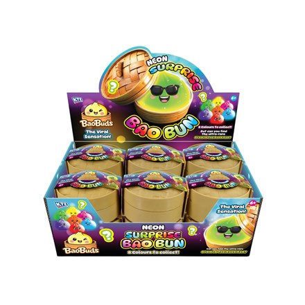 NEON GLOW IN THE DARK BAO BUNS IN DUMPLING CASE 8.5CM