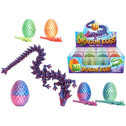 3D DRAGON EGG - 4 ASSORTED