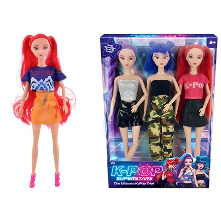 K--POP SUPERSTAR DOLL IN EBX 11" - 3 PACK