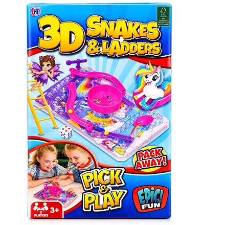 EPIC FUN 3D MAGICAL SNAKES AND LADDERS PICK AND PLAY
