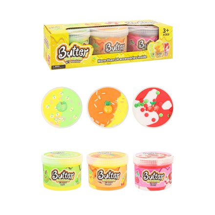 SCENTED FRUIT BUTTER SLIME 3-PACK - 45G