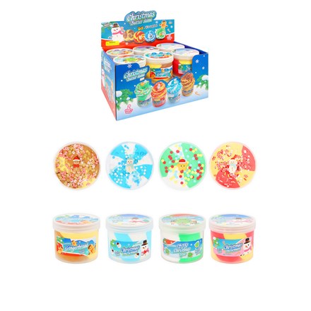 SCENTED CHRISTMAS BUTTER SLIME 75G - 4 ASSORTED DESIGNS