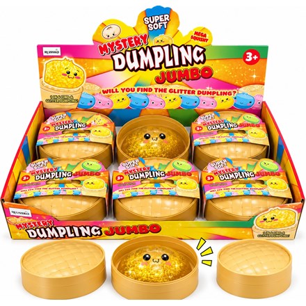 JUMBO SQUISHY DUMPLINGS 18CM IN DISPLAY BOX
