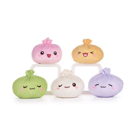 17.5CM KAWAII DUMPLING PLUSH 6 ASST