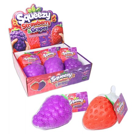 14CM SQUEEZY STRAWBERRY / GRAPES