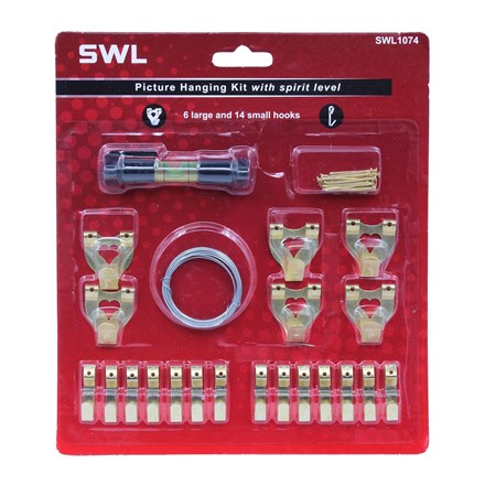 SWL - PICTURE HANGING SET WITH SPIRIT LEVEL