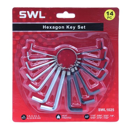 SWL - HEX KEY SET - 14 PACK