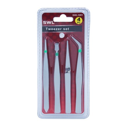 SWL - LARGE TWEEZER SET - 4 PACK