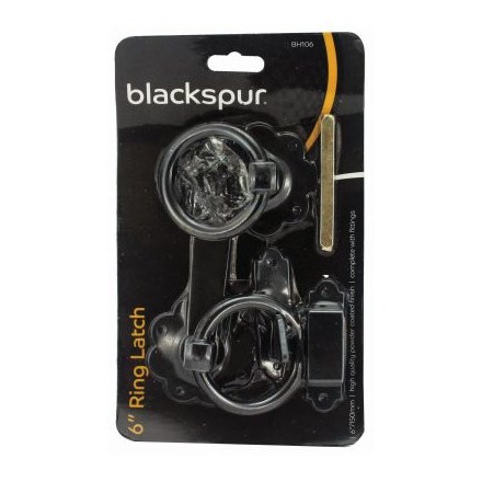 BLACKSPUR - 6" POWDER COATED RING LATCH