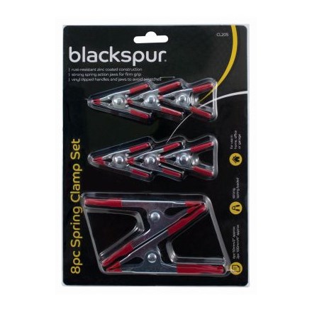 BLACKSPUR - ASSORTED SPRING CLAMP SET - 8 PACK