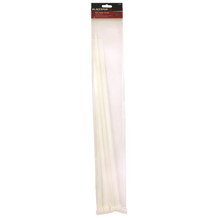 BLACKSPUR - CABLE TIE SET - 9 X 550MM - 10PC WHITE