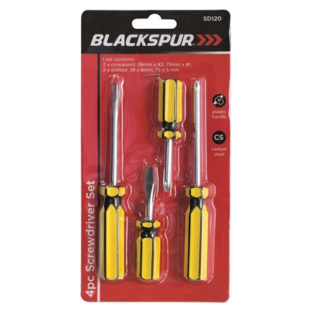 BLACKSPUR - SCREWDRIVER SET - 4PC