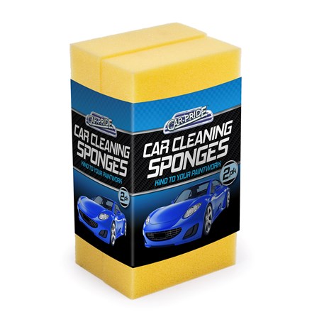 CAR-PRIDE - CAR CLEANING SPONGES - 2 PACK