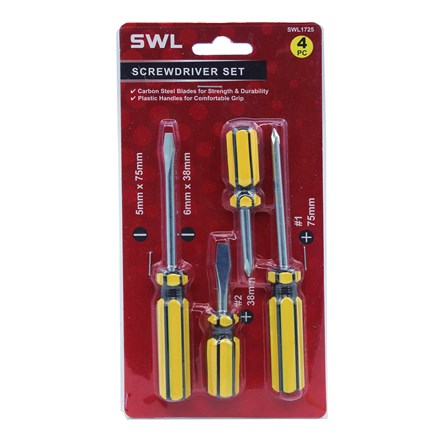SWL - SCREWDRIVER SET - 4 PACK