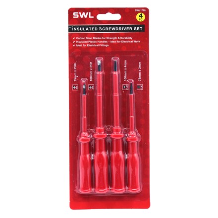 SWL - INSULATED SCREWDRIVER SET - 4 PACK