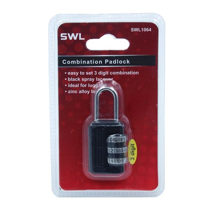 SWL - COMBINATION PADLOCK 3 DIGIT