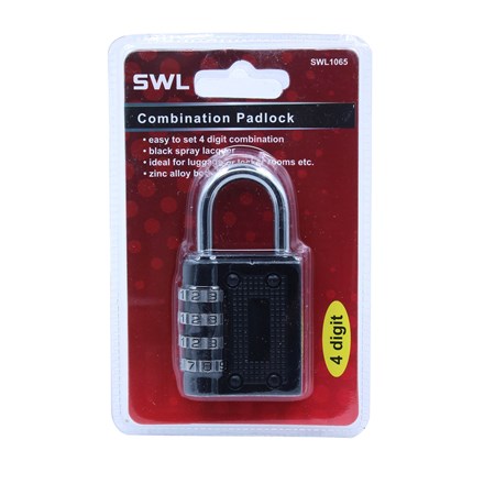 SWL - COMBINATION PADLOCK 4 DIGIT