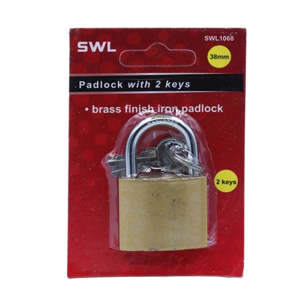 SWL - PADLOCK 38MM BRASS FINISH
