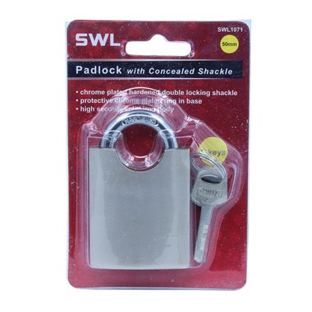 SWL - CONCEALED SHACKLE PADLOCK 50MM