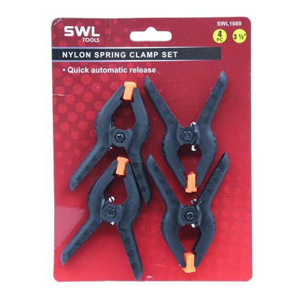 SWL - NYLON SPRING CLAMP SET 3.5" - 4 PACK