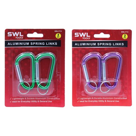 SWL - ALUMINIUM SPRING LINKS - 2 PACK