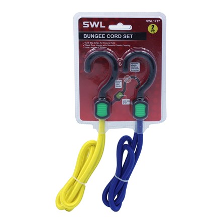 SWL - BUNGEE CORD SET 900MM X 8MM- 2 PACK