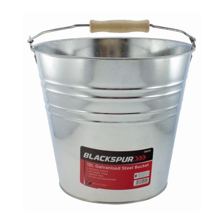 BLACKSPUR - 12L GALVANISED STEEL BUCKET