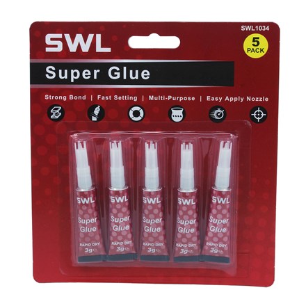 SWL - SUPER GLUE 3G - 5 PACK