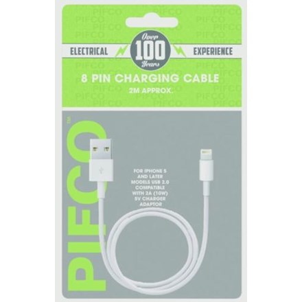 PIFCO - 8 PIN IPHONE CHARGING CABLE - 2M